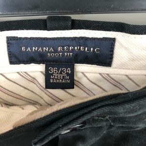 Banana Republic Men’s Black Boot fit chinos 36/34